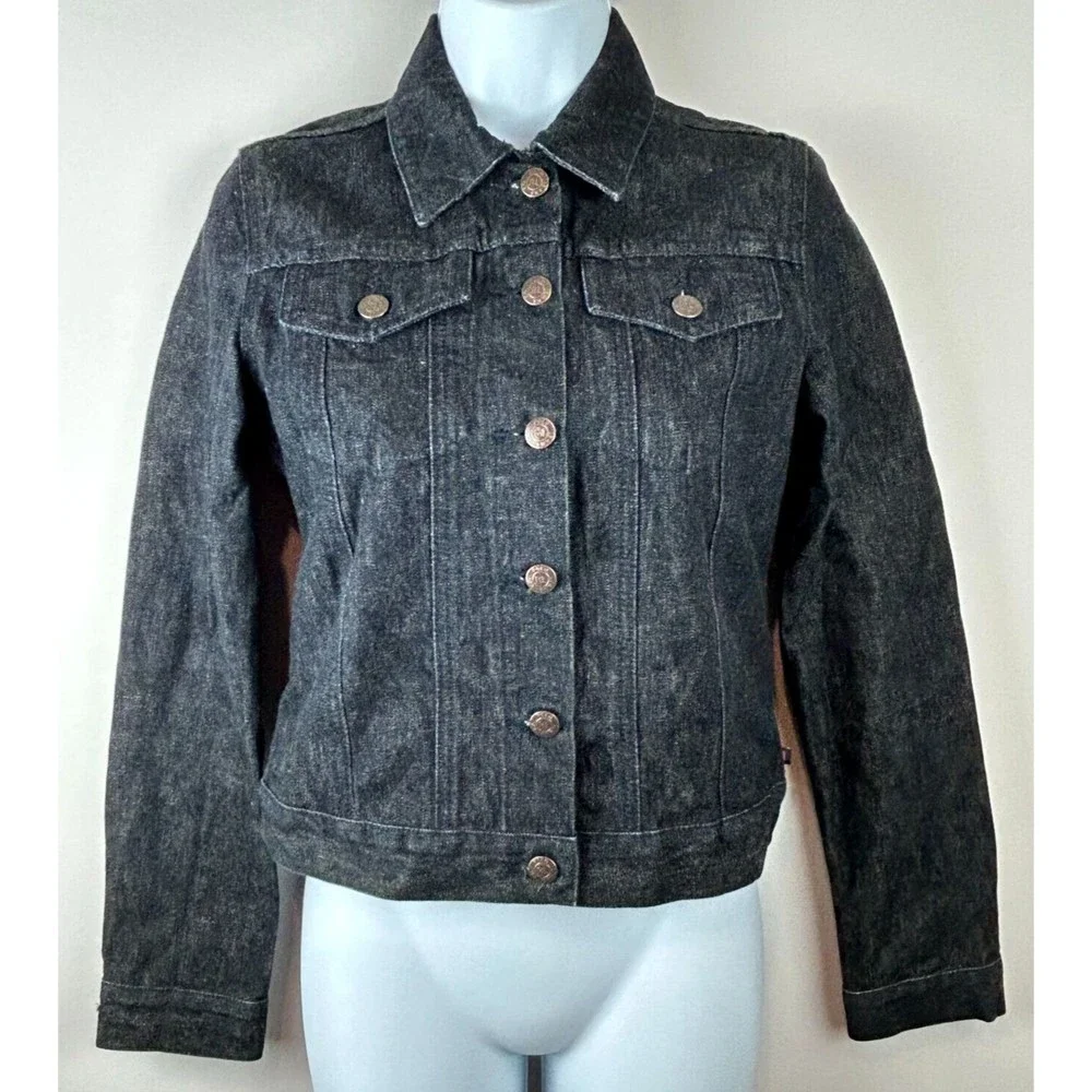 Polo Jeans Ralph Lauren Cotton Black Denim Jacket Size XS